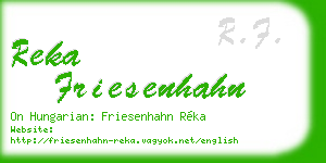 reka friesenhahn business card